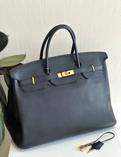 Hermès Birkin 40 Black Togo Leather Gold Hardware