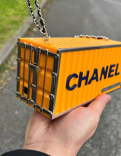 Chanel Yellow Paris Hamburg Shipping Container Minaudière Clutch Bag 2017