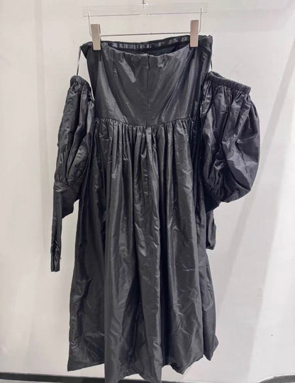 Chanel 20k black dress off shoulders