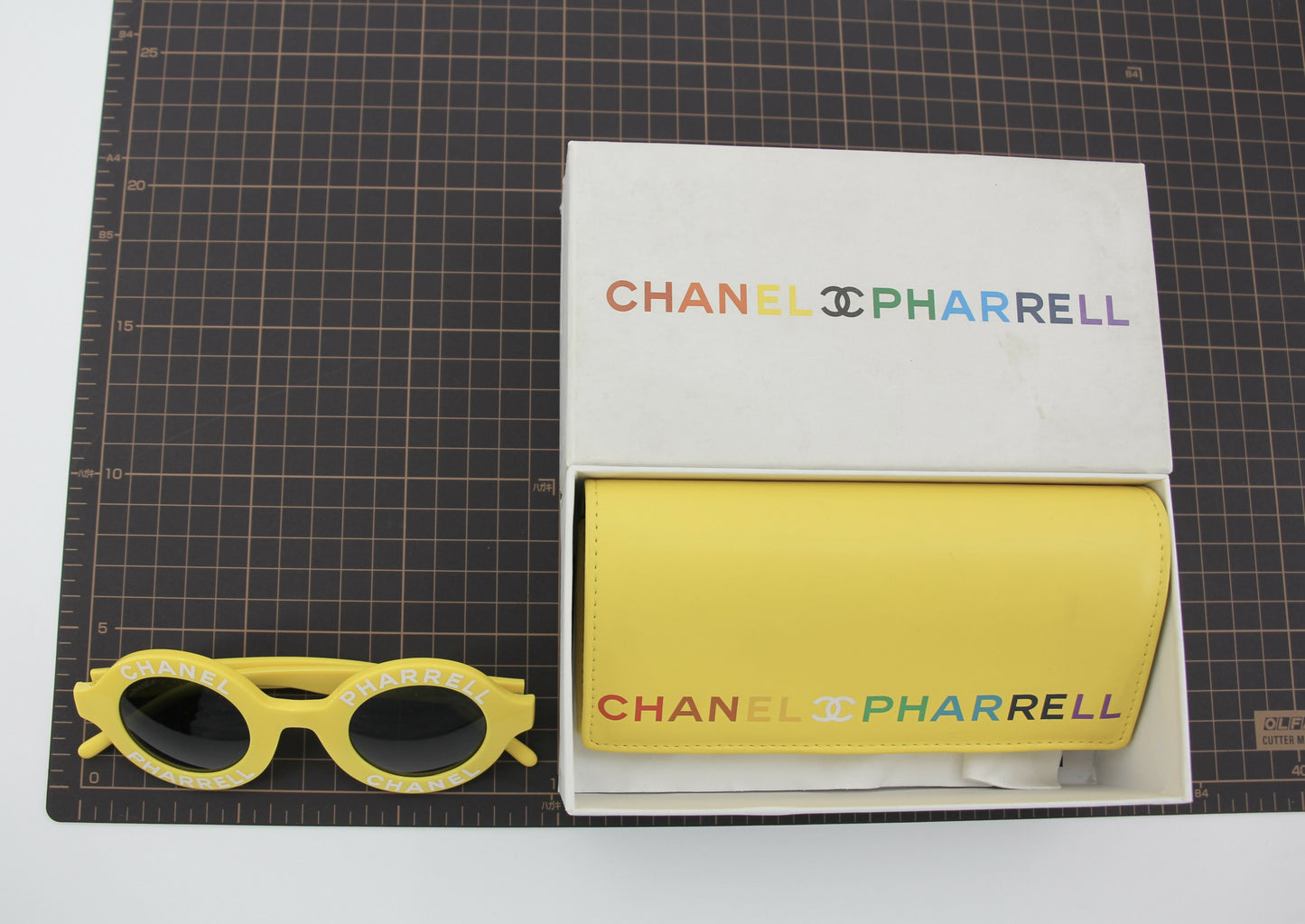 Chanel 2019 CC Pharrell Yellow Sunglasses