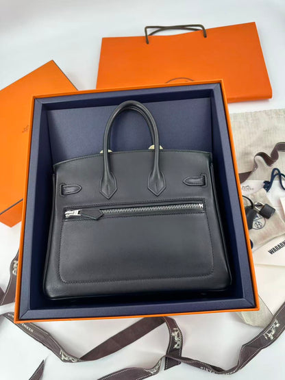 Hermes Rock Birkin 25 Black Volupto