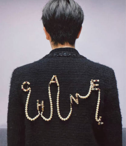 Rare Chanel 2019 Peals CC Letters Brooch