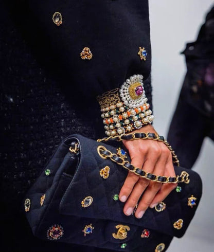 Chanel 22A Black Jewelry Coat