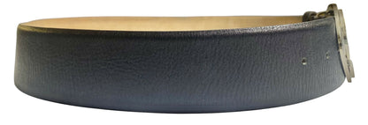 Chanel 06A Extra Wide Black Lambskin Leather Oval CC Silver Buckle Belt Size 85/34