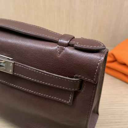 Hermes vintage brown Kelly pochette