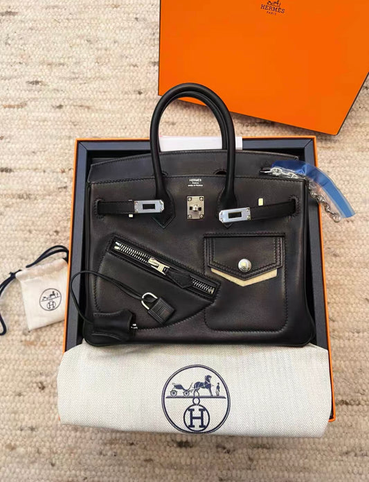 Hermes Rock Birkin 25 Black Volupto