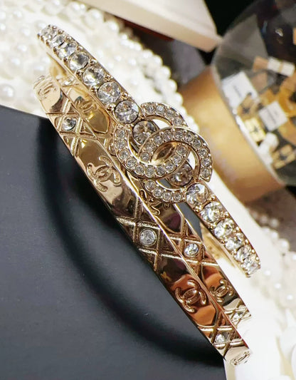 Chanel 25p three-in-one diamond-studded double C bracelets