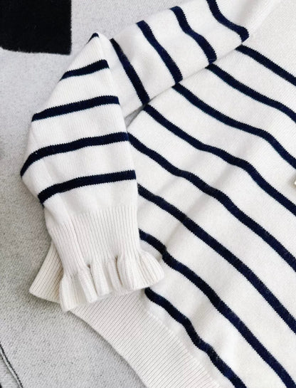 Chanel 23C Ecru Knitted Sweater
