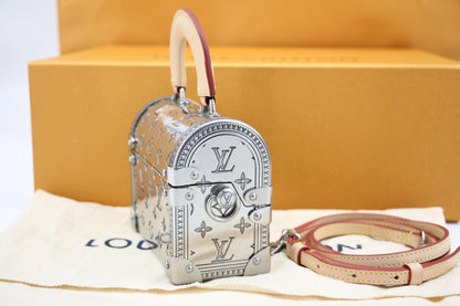 Louis Vuitton 2022 Metal Silver Monogram Mini Treasure Trunk