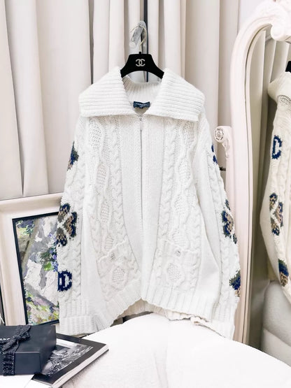 Chanel 24N  Beige Wool Cardigan