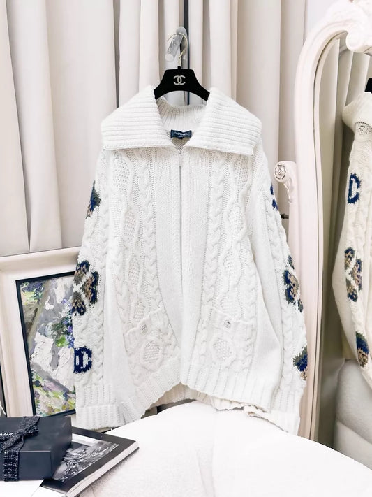 Chanel 24N  Beige Wool Cardigan