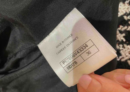 Chanel 17K black and white houndstooth jumpsuit