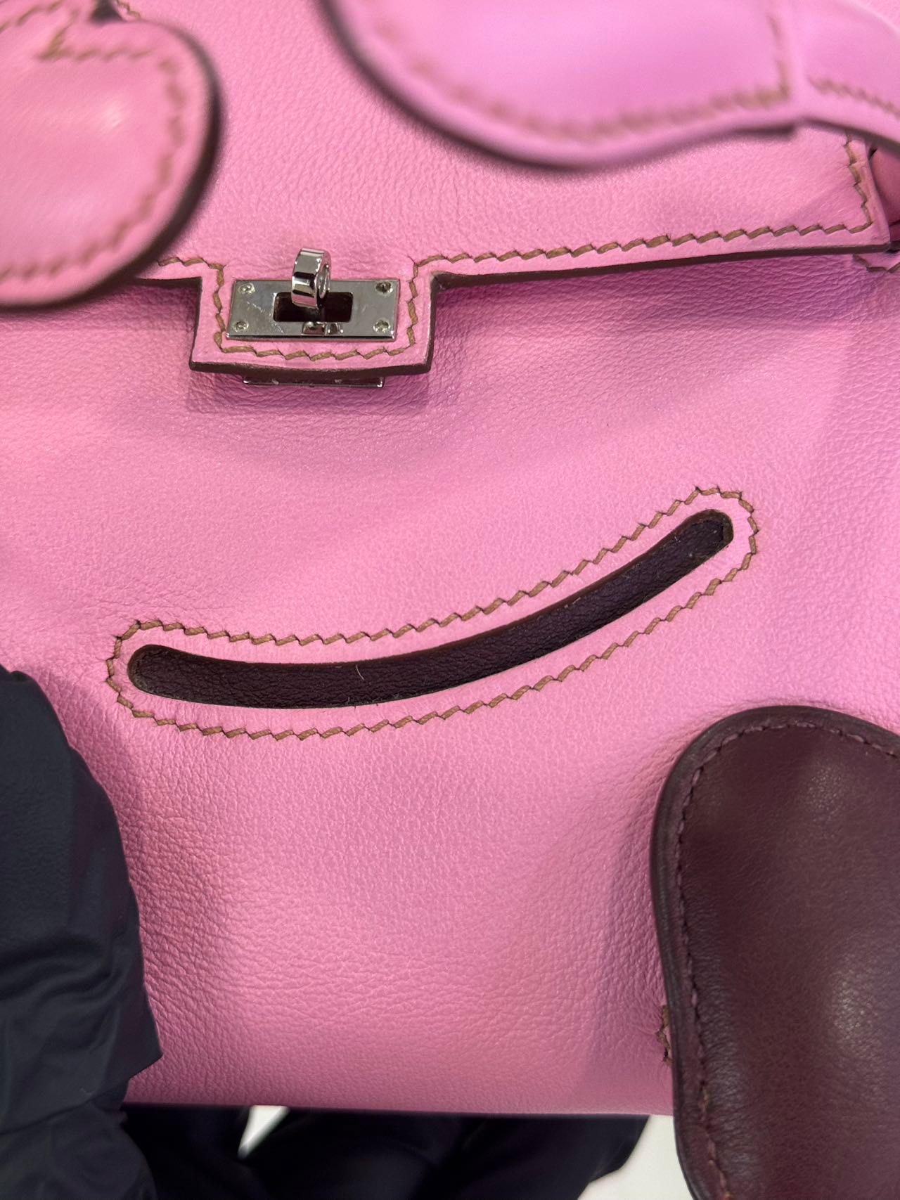 Rare Hermès Kelly Doll Pink Bubblegum Swift Leather Palladium Hardware