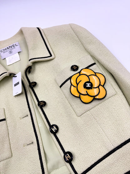 Chanel Spring/Summer 1995 “Barbie Collection” Yellow Camellia Hair Accessory