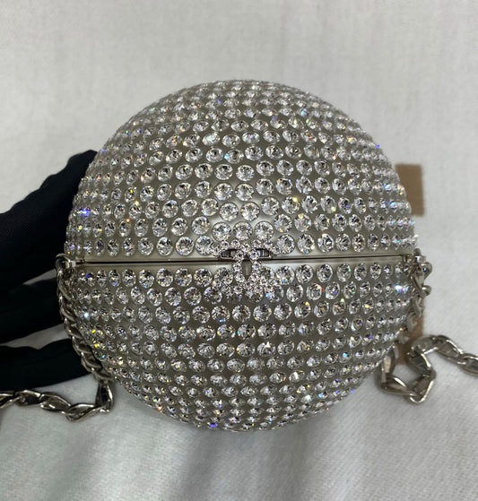 Chanel Runway Round Crystal Ball evening bag