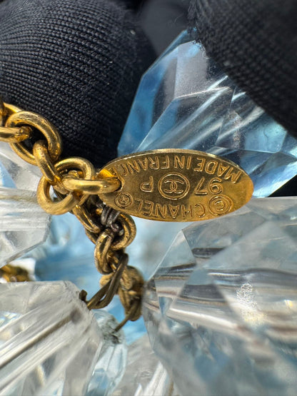 Chanel 1997 Runway Vintage Rare Blue Clutch Minaudière Bag