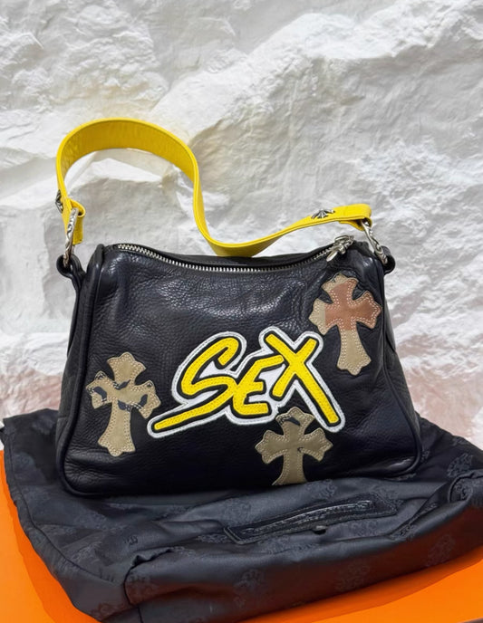 Chrome Hearts Sex Records Leather shoulder bag