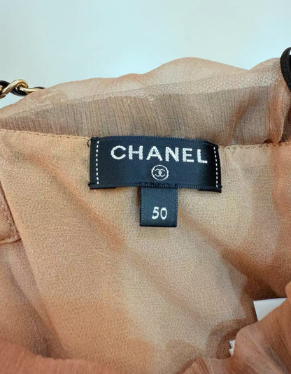 Chanel black lace evening dress