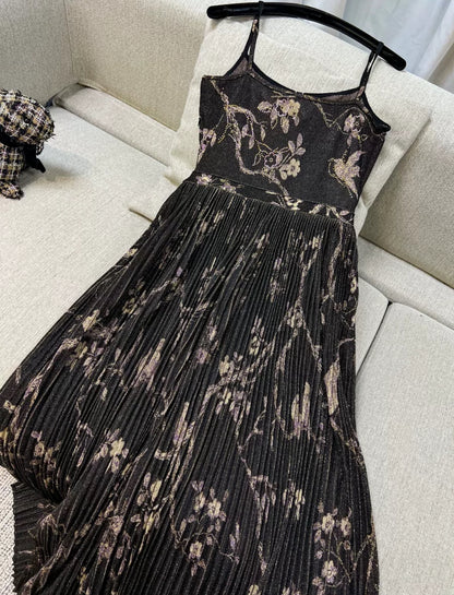 Chanel 25A Black long evening dress