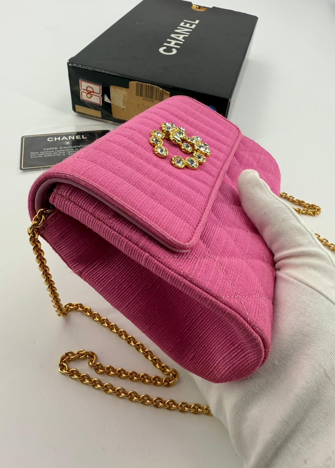 Chanel 2014 pink clutch
