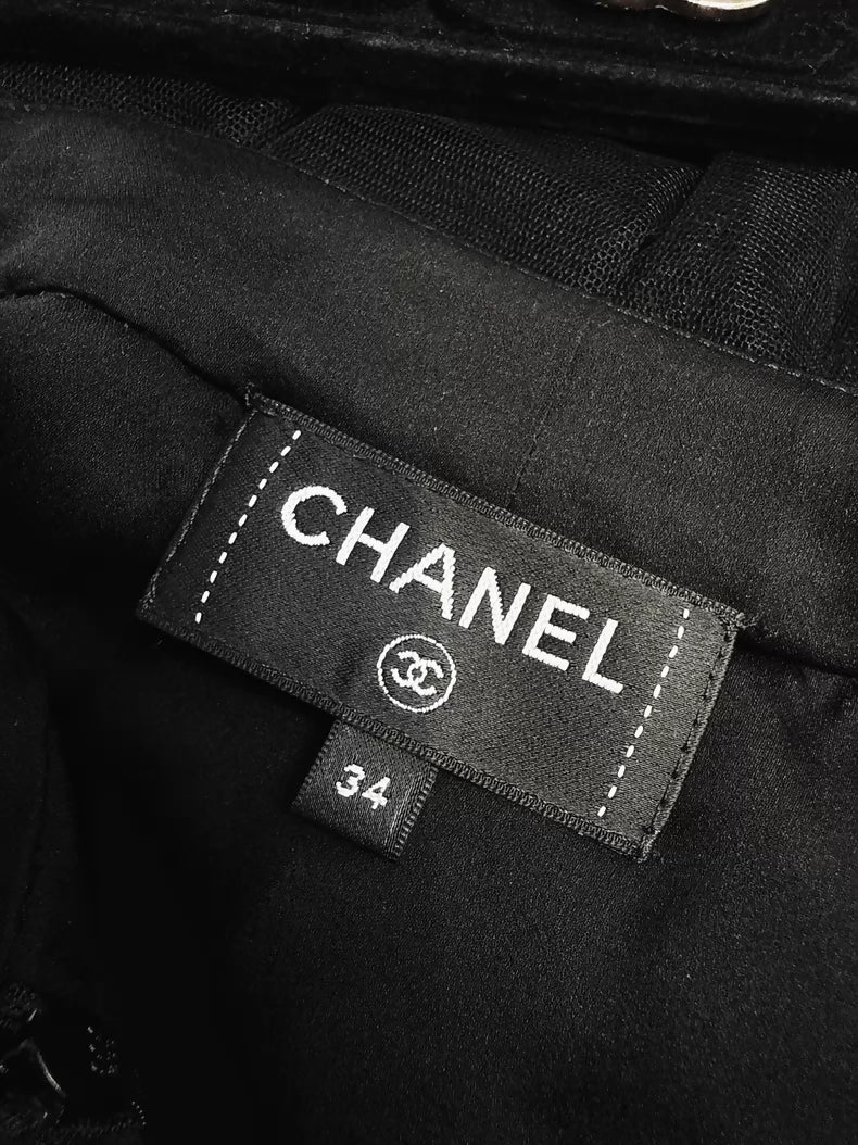 Chanel 25K black silk shorts/wide-leg pants