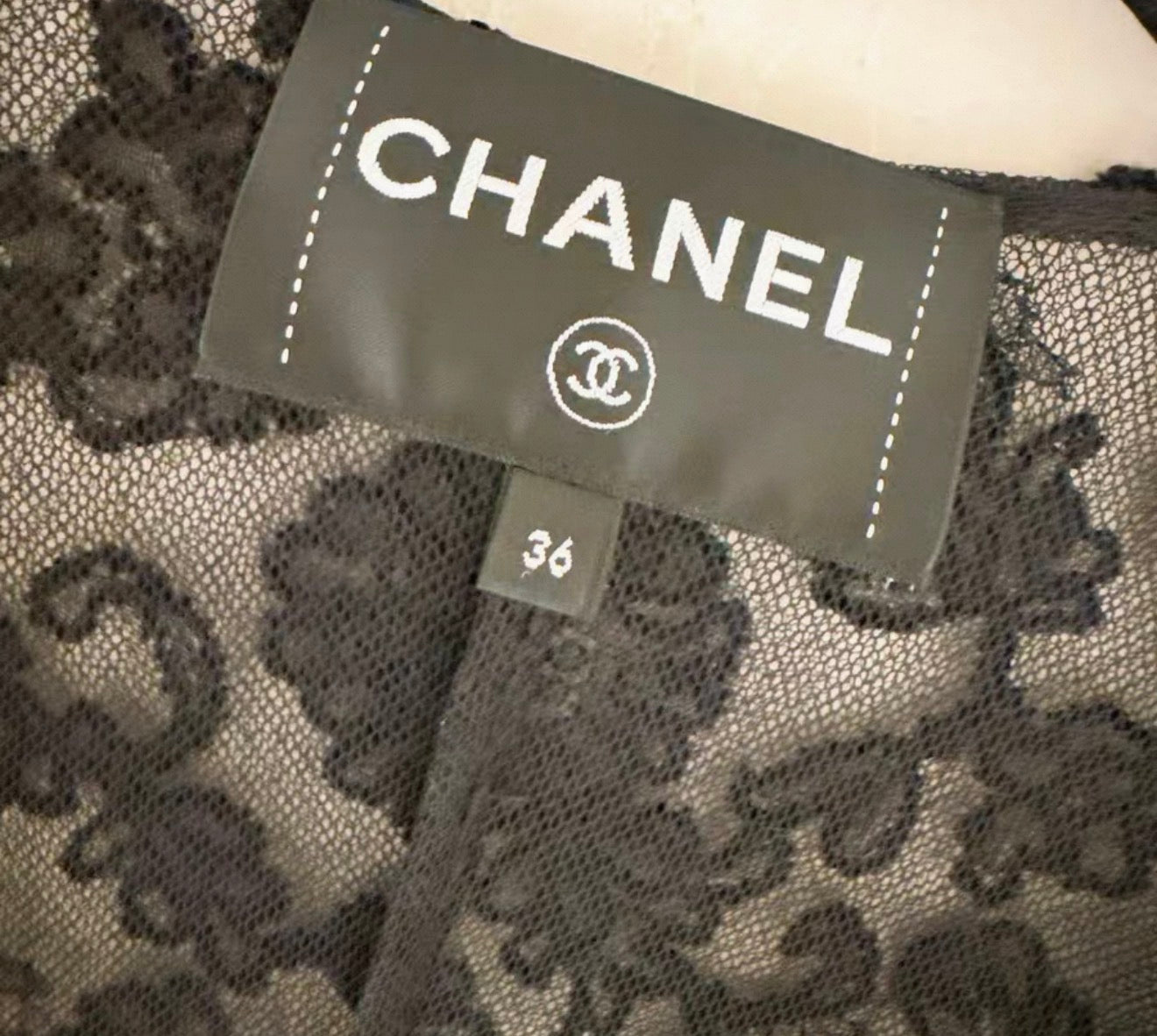 Chanel 22K Embossed Embroidered Lace Dress