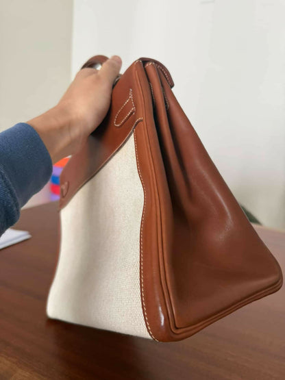 Hermes vintage Kelly 32 barenia x fabrics