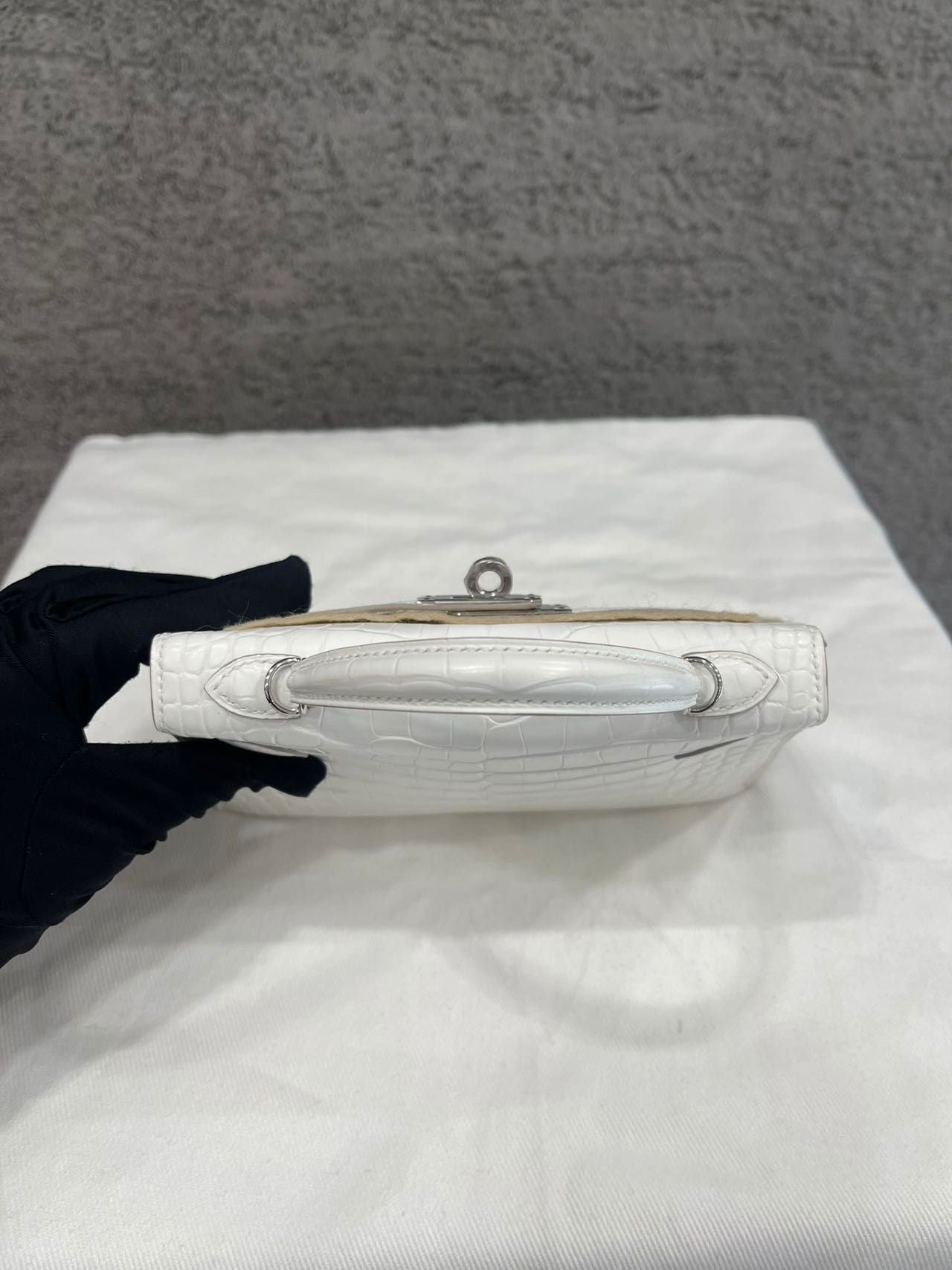 Hermès Kelly Sellier 20 Creme Chantilly Matte Alligator Palladium Hardware