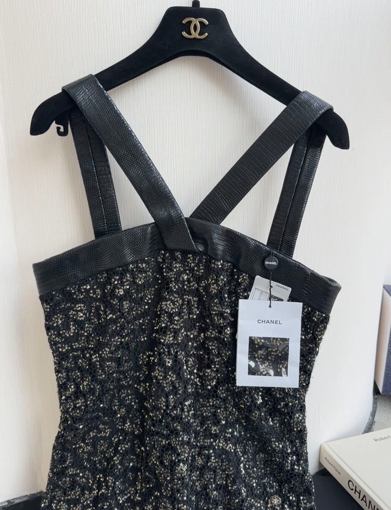 Chanel 19A black & gold dress