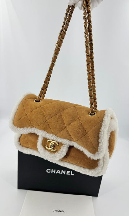 Chanel 2018 Shearling Coco Neige Flap Bag