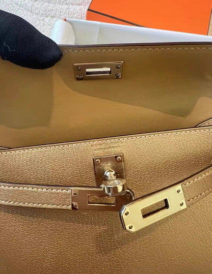 HERMÈS KELLY 20 MINI SELLIER OLYMPIC GOLD METALLIC DORÉ CHEVRE CHAMKILIGHT GOLD HARDWARE