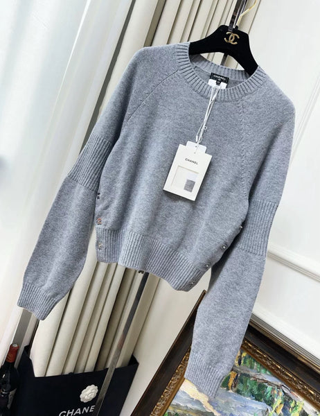 Chanel 24p Grey Cashmere Sweater – Wararni.com