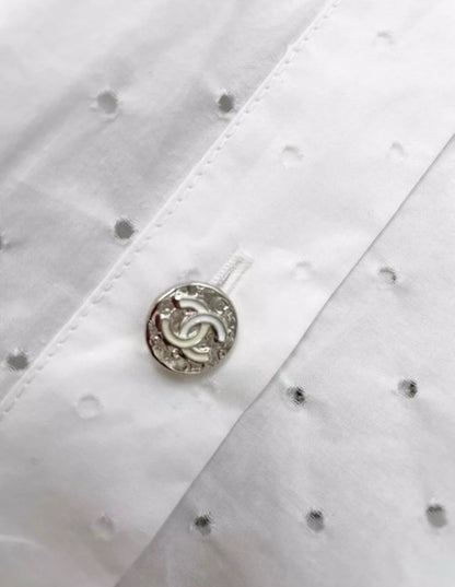 Chanel 23S white blouse shirt