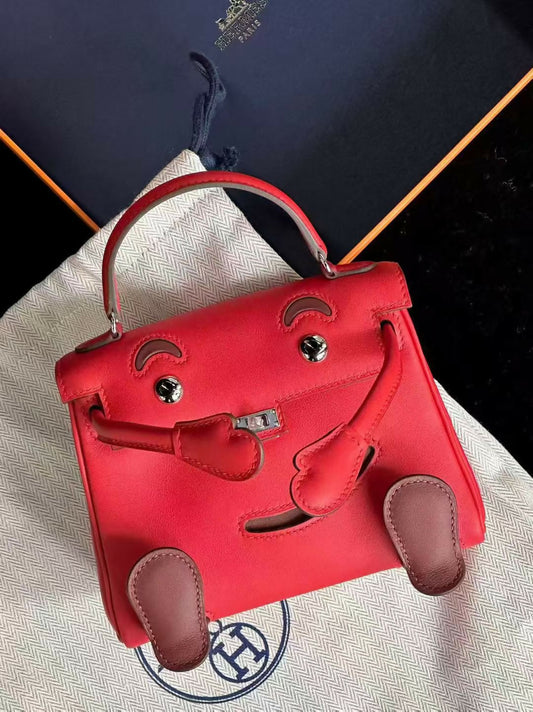 Hermès Limited Edition Kelly Doll "Quelle Idole" Capucine Multi-Color Swift with Palladium Hardware