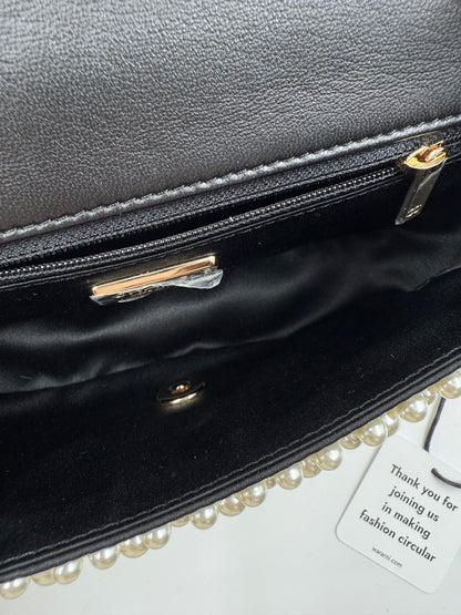 Chanel 19S Pearl-Embellished Mini Rectangular Flap Bag