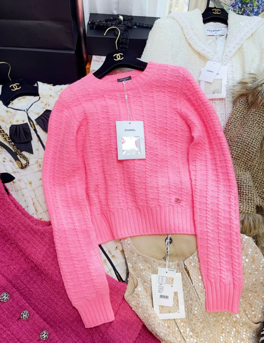 Chanel 23A pink pullover