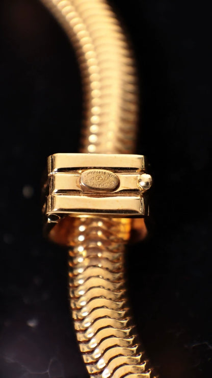 Chanel 1997 Plain Gold Pearl Chain Necklace