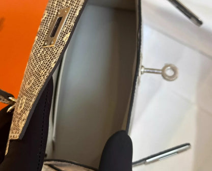 Hermes Mini Kelly Ombré Lizard Palladium Hardware