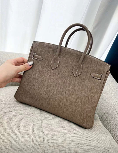 HERMES Birkin 25 Etoupe Togo Palladium Hardware