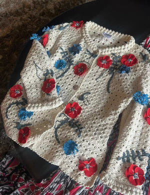 Chanel 2010 Colourful Floral Embroidered Cardigan