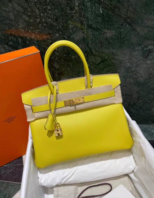 Hermès Birkin 30 Lime Epsom Gold Hardware