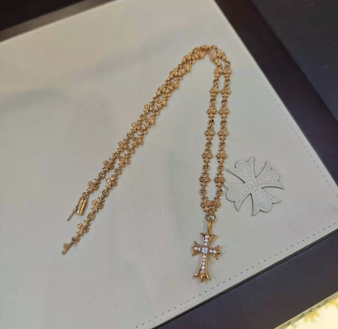 Chrome Hearts 22K Diamond Cross Pendant Necklace – Wararni.com