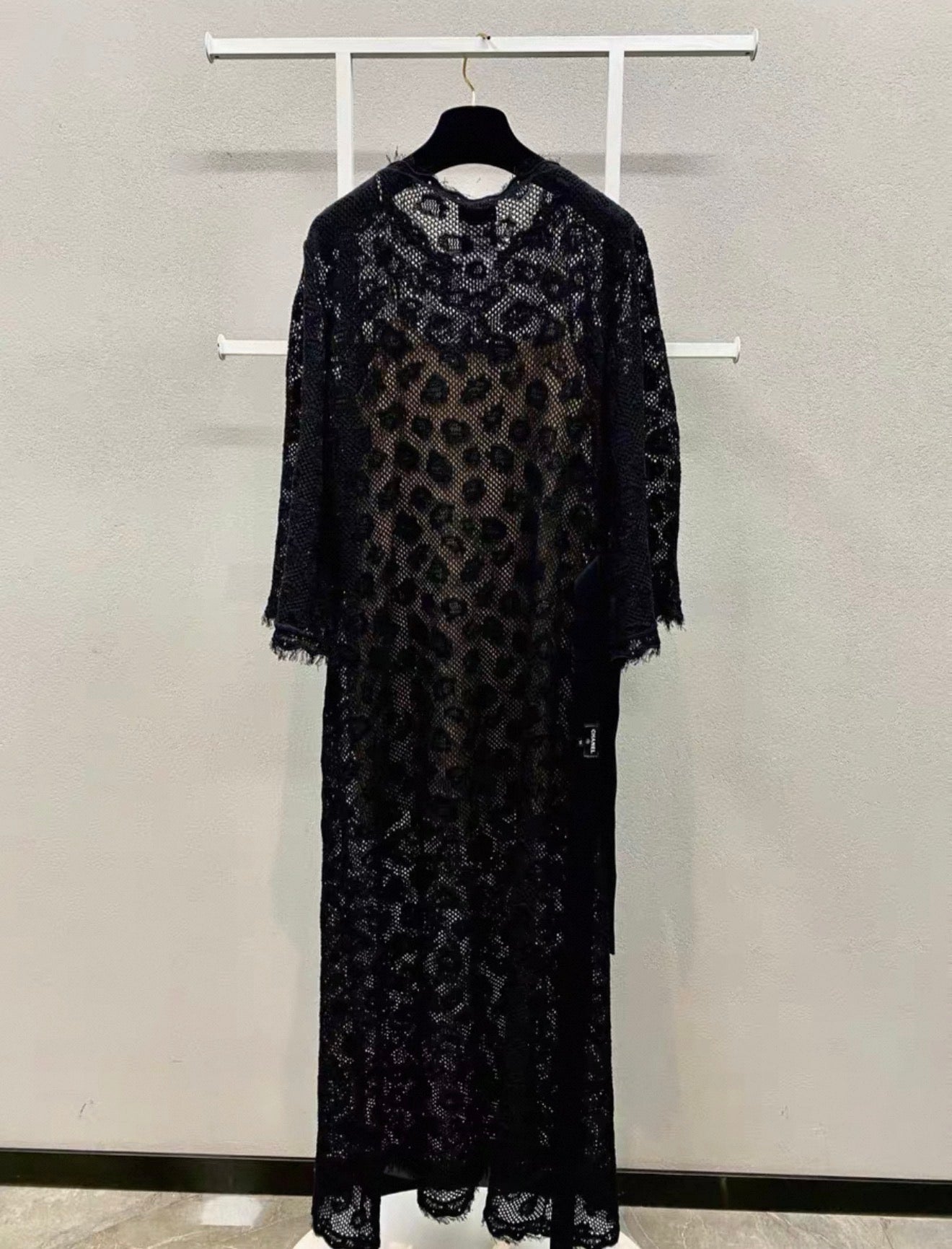 Chanel 22P Black cotton long dress