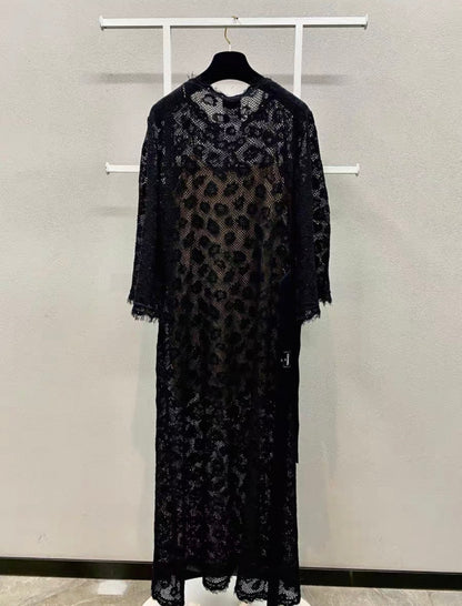 Chanel 22P Black cotton long dress