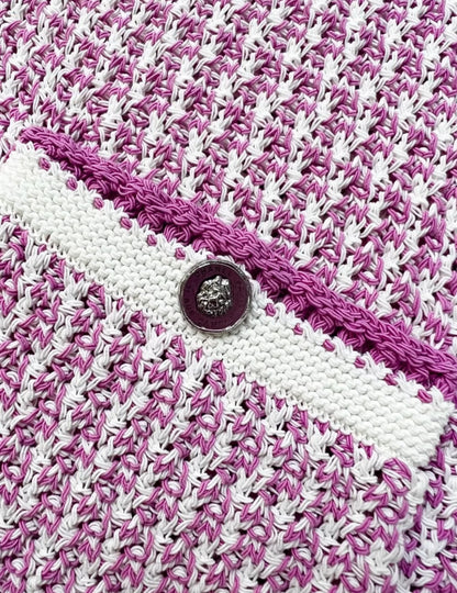Chanel 22p pink cotton knitted dress
