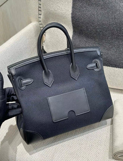 Hermès Birkin Cargo 25 Noir/Black Canvas Swift Palladium Hardware