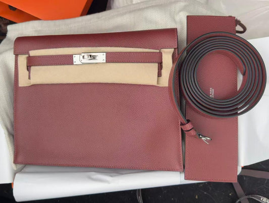 Hermès Kelly Danse rouge H evercolor palladium hardware