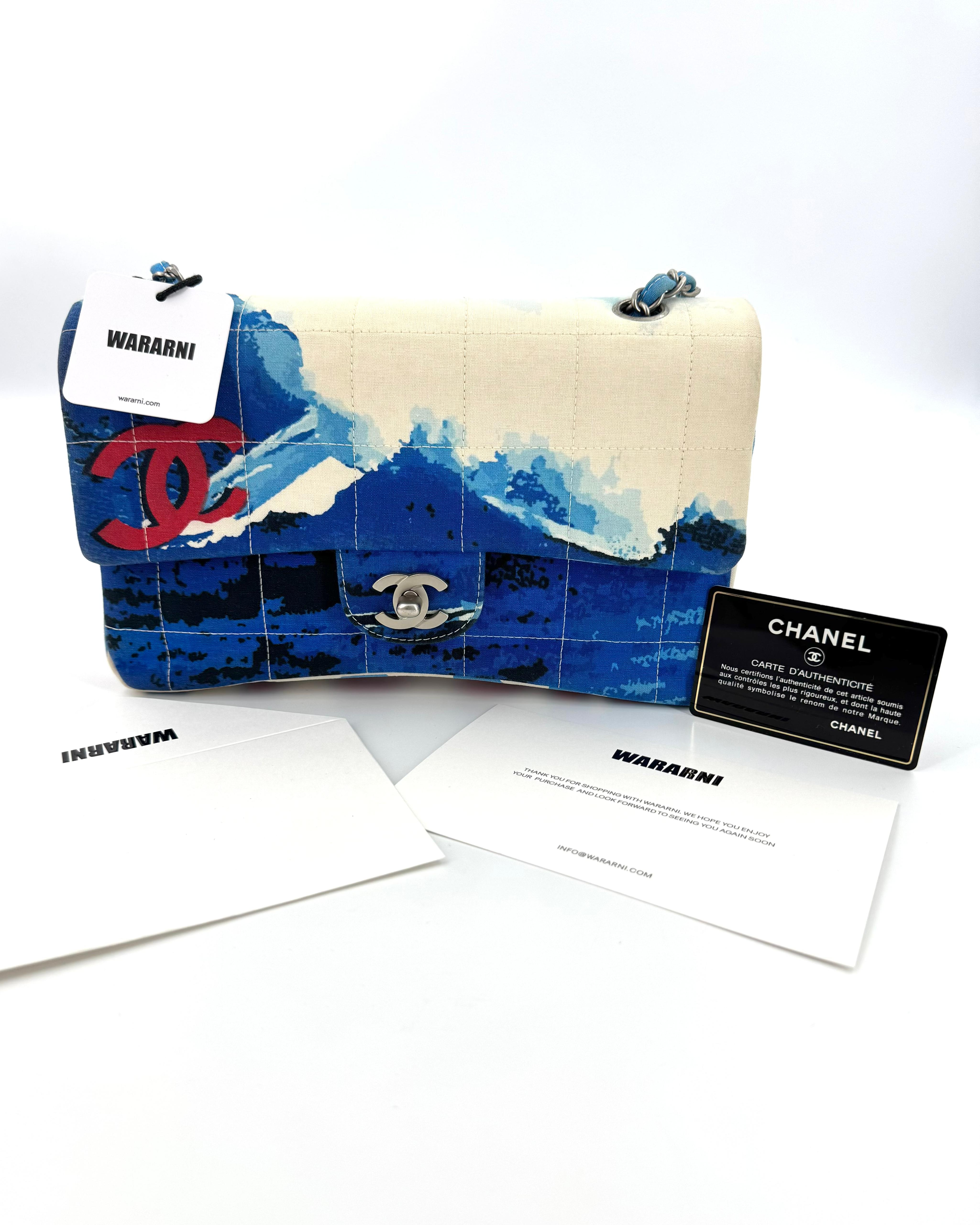 Chanel 2002 Surf Line Choco Bar Flap Bag – Wararni.com