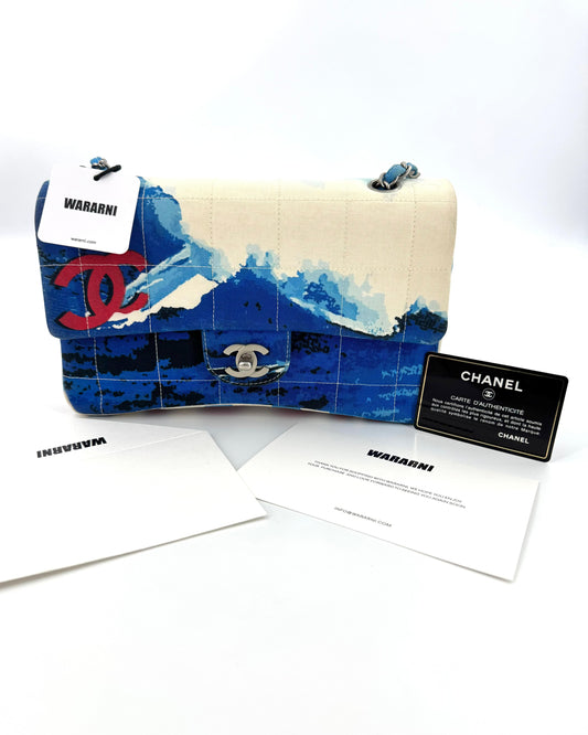 Chanel 2002 Surf Line Choco Bar Flap Bag