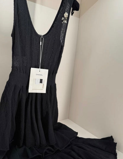 Chanel 25A Black Knitted dress
